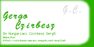 gergo czirbesz business card
